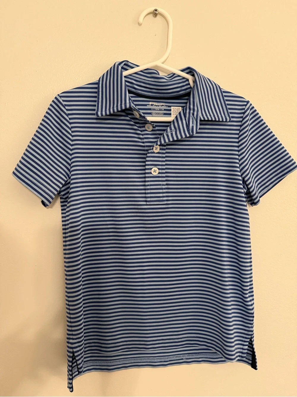 Ralph Lauren Blue and White Striped Polo for Kids